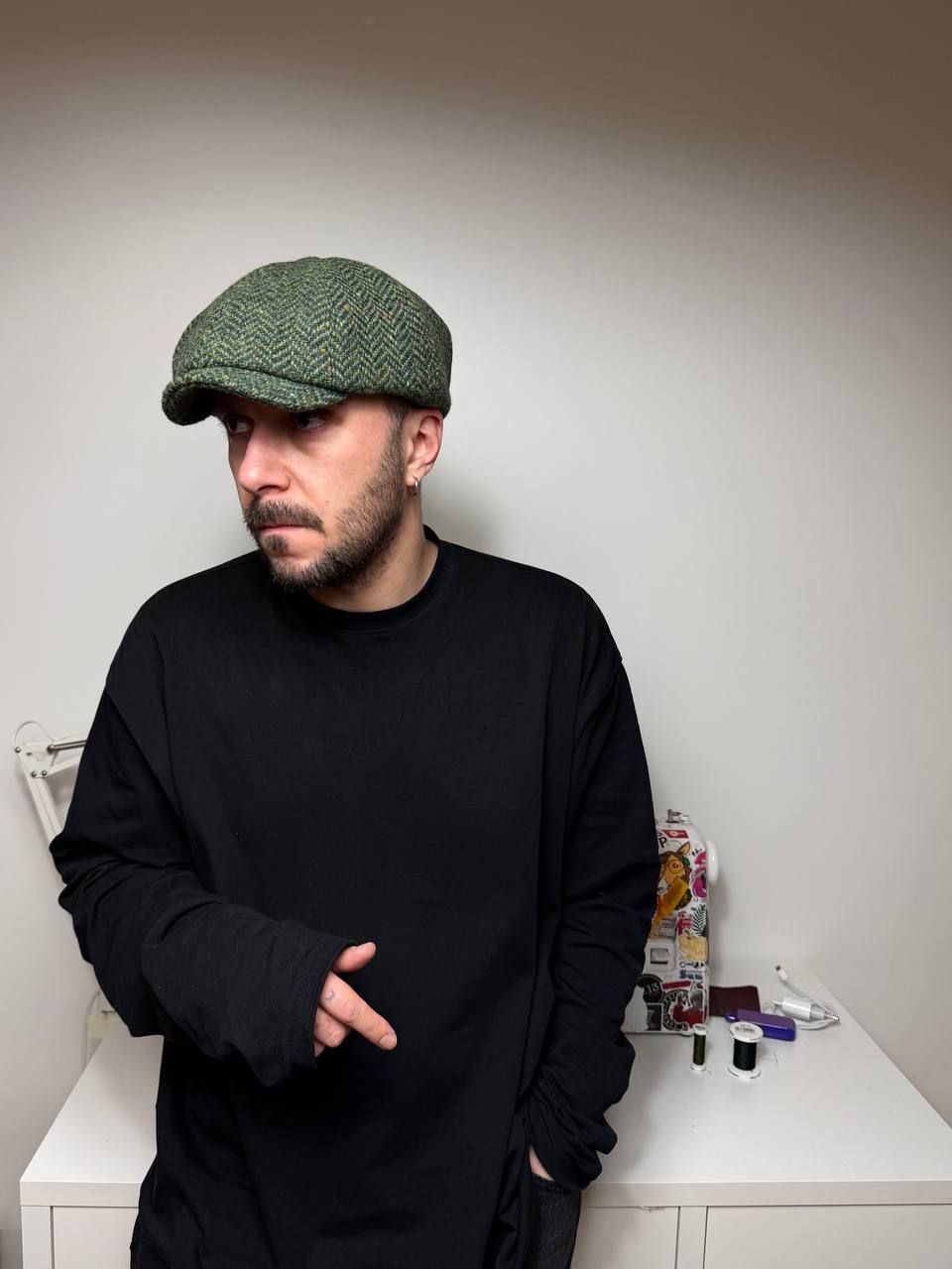 Ирландский твид толстая шерсть для зимних кепок image preview